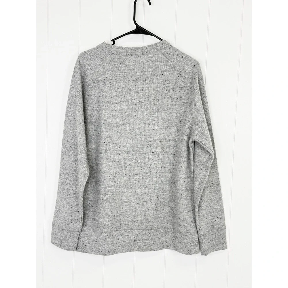 Banana Republic Men's Waffle Knit Crewneck Sweatshirt Gray Size Large